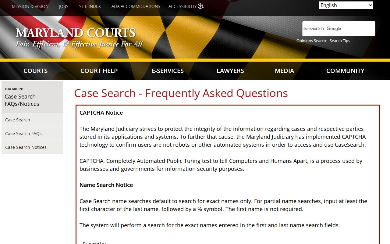 Ballenger Creek public records Maryland court search help